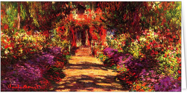 2023 Glückwunschkarten (Grusskarten)  - Programm 2023 | Motiv: Path in Monet’s Garden in Giverny (Claude Monet) - Artikel Nummer 21065