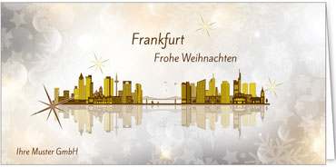 2023 für Firmen | Kategorie Städte Karten | Motiv: Frankfurt - Modern (Gold) - Artikel Nummer 7036-800