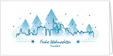2024 für Firmen | Kategorie Städte Karten | Motiv: Frankfurt in Blau - Artikel Nummer 7154-811