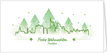 2024 für Firmen | Kategorie Städte Karten | Motiv: Frankfurt in Grün - Artikel Nummer 7156-811