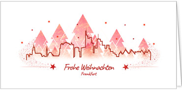 2024 für Firmen | Kategorie Städte Karten | Motiv: Frankfurt in Rot - Artikel Nummer 7157-811