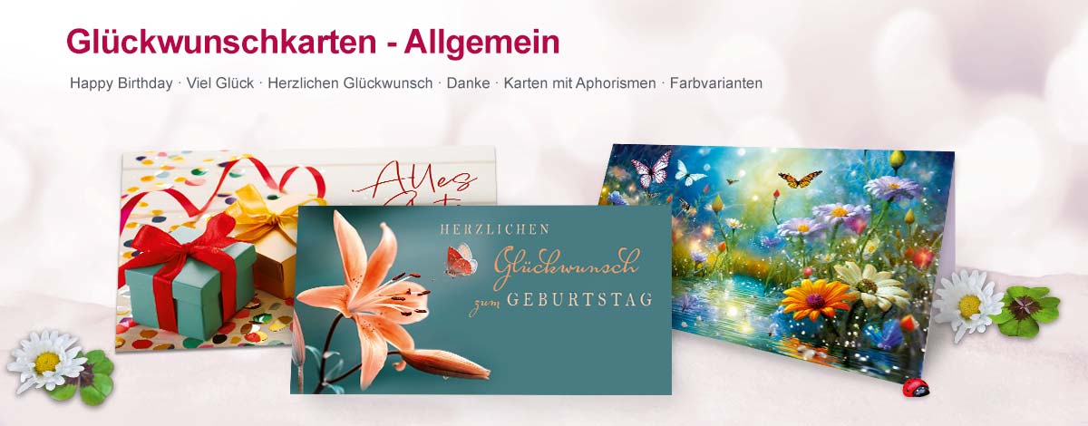 Glückwunschkarten-Motive für alle Anlässe