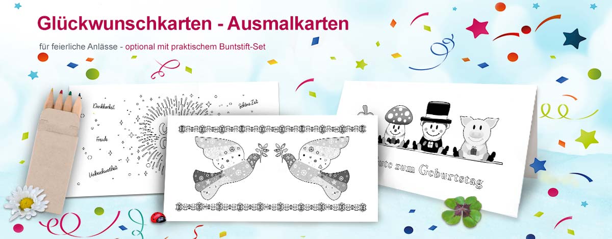 Glückwunschkarten Ausmalbilder