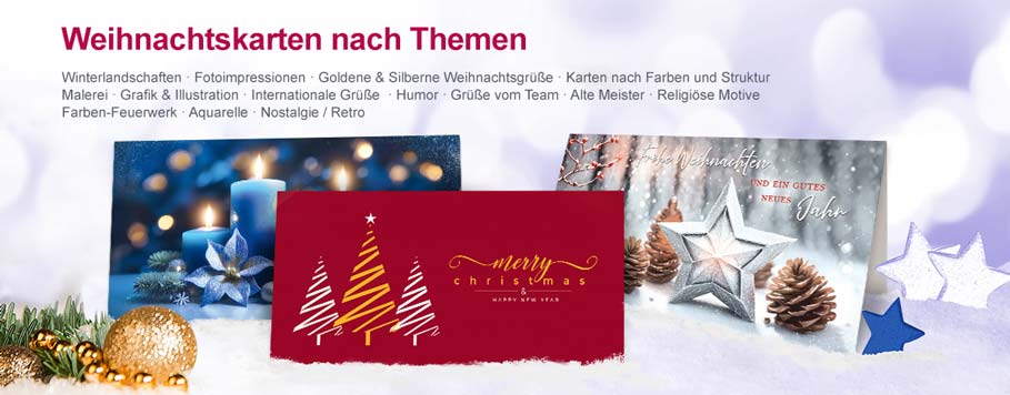 Weihnachtskarten Themen