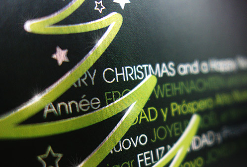 Weihnachtskarten Silbereffekt