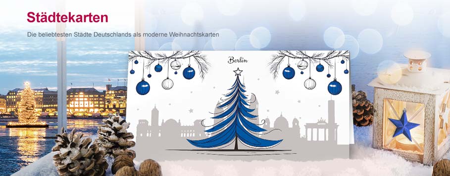Städtekarten für Weihnachten