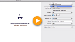 Scannen Einstellungen - Video