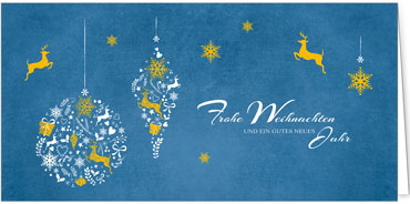 2025 für Firmen | Kategorie - Blaue Struktur Optik - | Motiv: Festliche Kreation - Artikel Nummer 1005-810