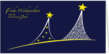 2025 für Firmen | Kategorie Blaue Impressionen | Motiv: Moderne Bäumchen - Artikel Nummer 1006-804