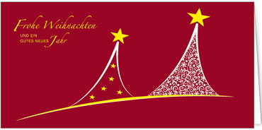 2025 für Firmen | Kategorie Rote Impressionen | Motiv: Moderne Bäumchen - Artikel Nummer 1006-805