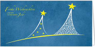 2025 für Firmen | Kategorie - Blaue Struktur Optik - | Motiv: Moderne Bäumchen - Artikel Nummer 1006-810