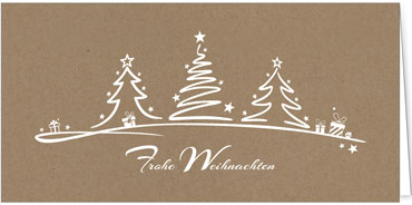 2025 für Firmen | Kategorie - Kraftpapier Optik - | Motiv: Tannenschwung - Artikel Nummer 1008-808