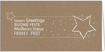 2025 für Firmen | Kategorie - Kraftpapier Optik - | Motiv: Sternenwünsche - Artikel Nummer 1013-808