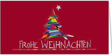 2025 für Firmen | Kategorie Rote Impressionen | Motiv: Bunter Baum - Artikel Nummer 1017-805