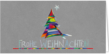 2025 für Firmen | Kategorie - Silber Struktur Optik - | Motiv: Bunter Baum - Artikel Nummer 1017-807