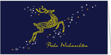 2025 für Firmen | Kategorie Blaue Impressionen | Motiv: Rentierschwung - Artikel Nummer 1018-804