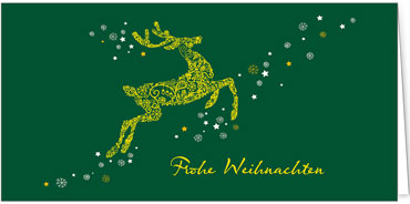 2025 für Firmen | Kategorie Grüne Impressionen | Motiv: Rentierschwung - Artikel Nummer 1018-806