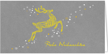 2025 für Firmen | Kategorie - Silber Struktur Optik - | Motiv: Rentierschwung - Artikel Nummer 1018-807