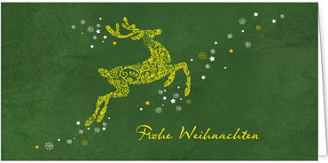 2025 für Firmen | Kategorie - Grüne Struktur Optik - | Motiv: Rentierschwung - Artikel Nummer 1018-809