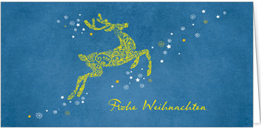 2025 für Firmen | Kategorie - Blaue Struktur Optik - | Motiv: Rentierschwung - Artikel Nummer 1018-810