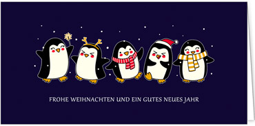 2025 für Firmen | Kategorie Blaue Impressionen | Motiv: Pinguinfreude - Artikel Nummer 1029-804