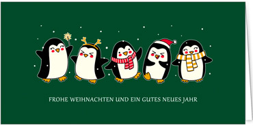 2025 für Firmen | Kategorie Grüne Impressionen | Motiv: Pinguinfreude - Artikel Nummer 1029-806