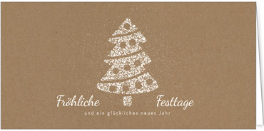 2025 für Firmen | Kategorie - Kraftpapier Optik - | Motiv: Baum aus Schnee - Artikel Nummer 1031-808