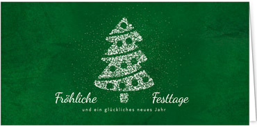 2025 für Firmen | Kategorie - Grüne Struktur Optik - | Motiv: Baum aus Schnee - Artikel Nummer 1031-809