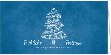 2025 für Firmen | Kategorie - Blaue Struktur Optik - | Motiv: Baum aus Schnee - Artikel Nummer 1031-810