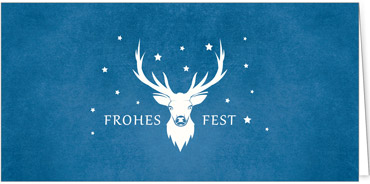 2025 für Firmen | Kategorie - Blaue Struktur Optik - | Motiv: Rentierfunkeln - Artikel Nummer 1032-810