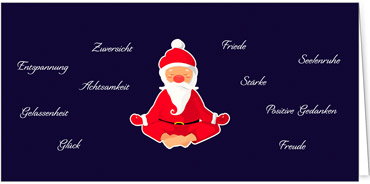 2025 für Firmen | Kategorie Blaue Impressionen | Motiv: Weihnachtsyogi - Artikel Nummer 1035-804