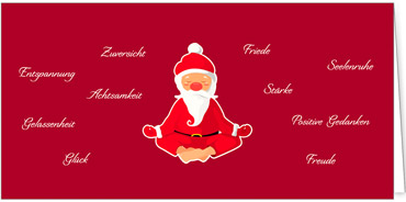 2025 für Firmen | Kategorie Rote Impressionen | Motiv: Weihnachtsyogi - Artikel Nummer 1035-805