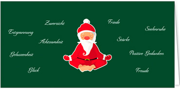 2025 für Firmen | Kategorie Grüne Impressionen | Motiv: Weihnachtsyogi - Artikel Nummer 1035-806