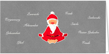 2025 für Firmen | Kategorie - Silber Struktur Optik - | Motiv: Weihnachtsyogi - Artikel Nummer 1035-807