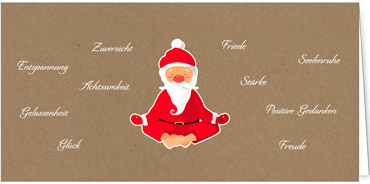 2025 für Firmen | Kategorie - Kraftpapier Optik - | Motiv: Weihnachtsyogi - Artikel Nummer 1035-808