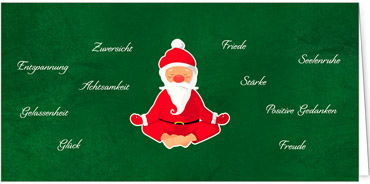 2025 für Firmen | Kategorie - Grüne Struktur Optik - | Motiv: Weihnachtsyogi - Artikel Nummer 1035-809