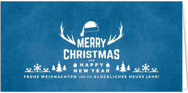 2025 für Firmen | Kategorie - Blaue Struktur Optik - | Motiv: Modern Wishes - Artikel Nummer 1042-810