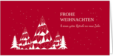 2025 für Firmen | Kategorie Rote Impressionen | Motiv: Kristallbäume - Artikel Nummer 1043-805