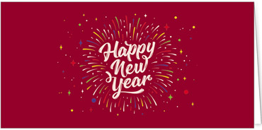 2025 für Firmen | Kategorie Rote Impressionen | Motiv: Buntes Silvester - Artikel Nummer 1047-805