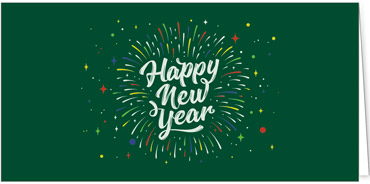 2025 für Firmen | Kategorie Grüne Impressionen | Motiv: Buntes Silvester - Artikel Nummer 1047-806