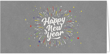 2025 für Firmen | Kategorie - Silber Struktur Optik - | Motiv: Buntes Silvester - Artikel Nummer 1047-807