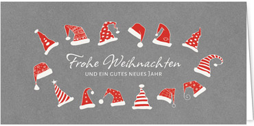 2025 für Firmen | Kategorie - Silber Struktur Optik - | Motiv: Mützentanz - Artikel Nummer 1048-807