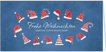 2025 für Firmen | Kategorie - Blaue Struktur Optik - | Motiv: Mützentanz - Artikel Nummer 1048-810