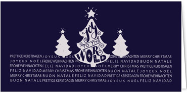 2025 für Firmen | Kategorie Blaue Impressionen | Motiv: Joy to the World - Artikel Nummer 1050-804