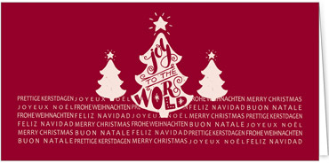 2025 für Firmen | Kategorie Rote Impressionen | Motiv: Joy to the World - Artikel Nummer 1050-805