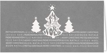 2025 für Firmen | Kategorie - Silber Struktur Optik - | Motiv: Joy to the World - Artikel Nummer 1050-807