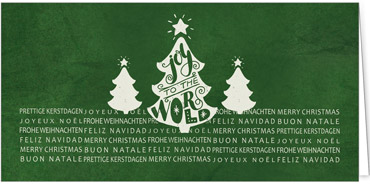 2025 für Firmen | Kategorie - Grüne Struktur Optik - | Motiv: Joy to the World - Artikel Nummer 1050-809