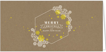 2025 für Firmen | Kategorie - Kraftpapier Optik - | Motiv: Polygonwünsche - Artikel Nummer 1053-808