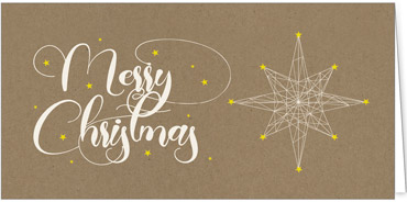 2025 für Firmen | Kategorie - Kraftpapier Optik - | Motiv: Christmas Star - Artikel Nummer 1056-808