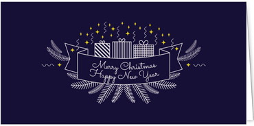 2025 für Firmen | Kategorie Blaue Impressionen | Motiv: Frohe Bescherung - Artikel Nummer 1059-804